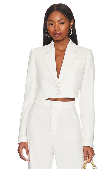 revolve blazer|The Andamane Loulou Cropped Blazer in Off White 